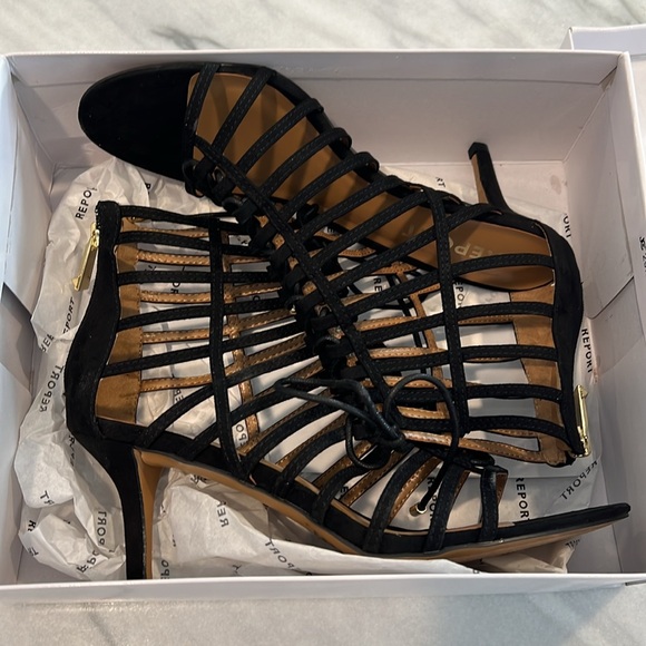 Brand NEW black strap heels perfect condition. In box! - Picture 7 of 8